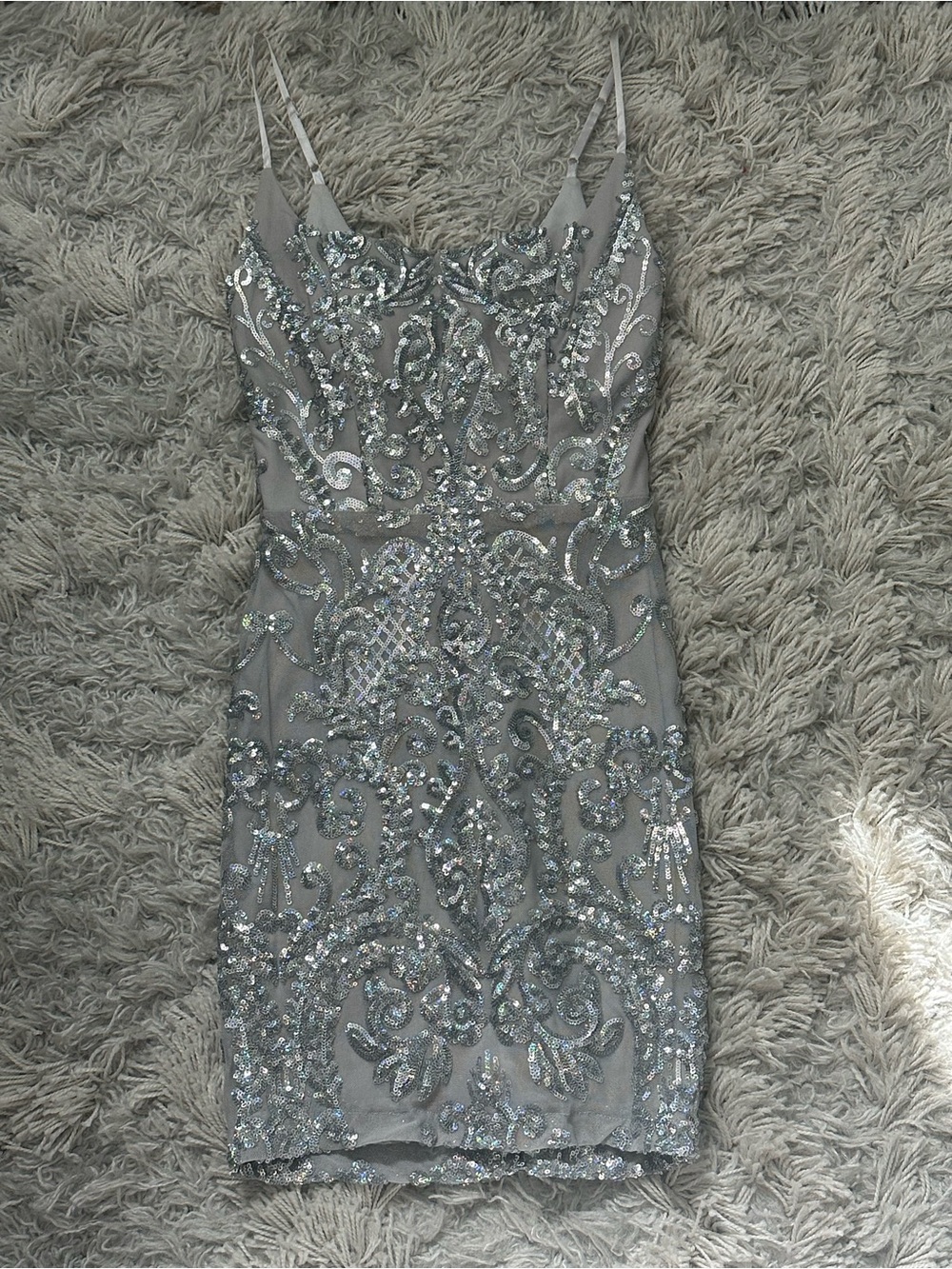 Gray homecoming dress